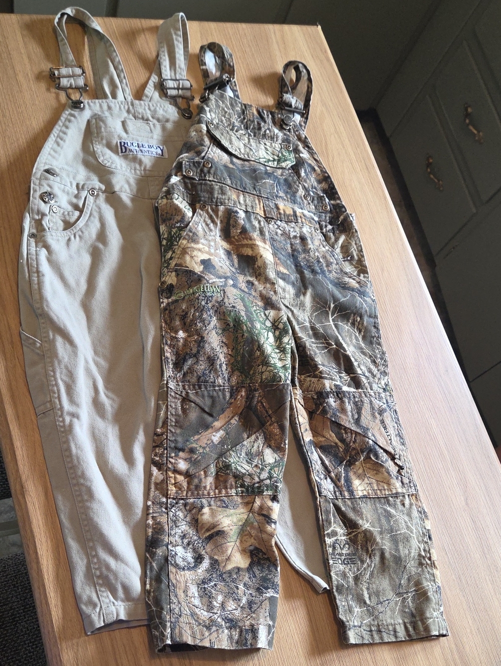 Realtree Camo Bib Overalls Magellan-Beige Bib Overalls  by Bugle Boy